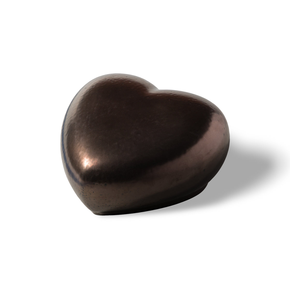 Large Heart Urn for pet ashes - bronze handmade ceramic